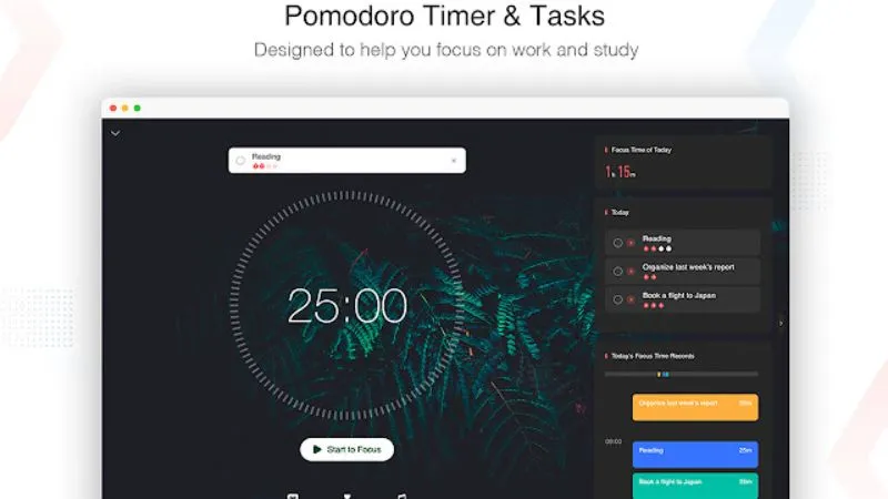 Pomodoro Focus Timer – Ứng dụng bấm giờ học tập theo phương pháp Pomodoro