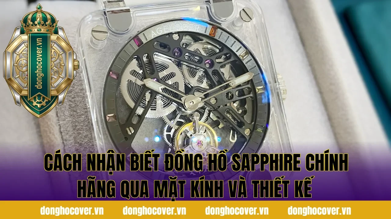Cách nhận biết đồng hồ sapphire chính hãng qua mặt kính và thiết kế