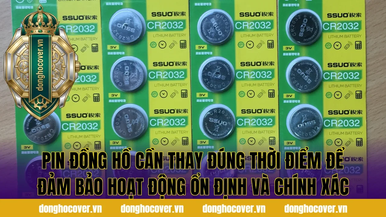 Pin đồng hồ cần thay đúng thời điểm để đảm bảo hoạt động ổn định và chính xác
