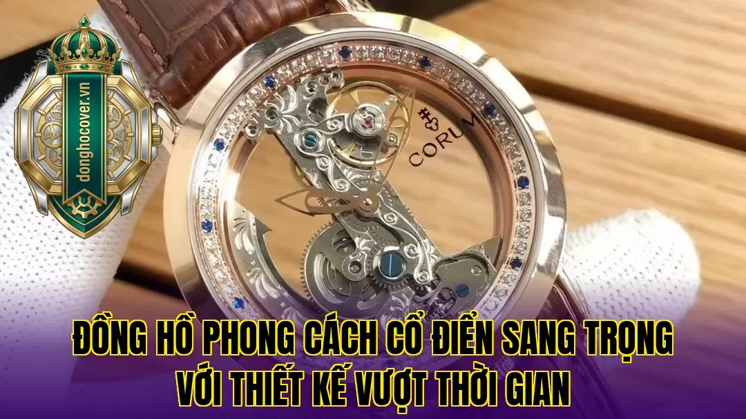 Đồng hồ phong cách cổ điển sang trọng với thiết kế vượt thời gian