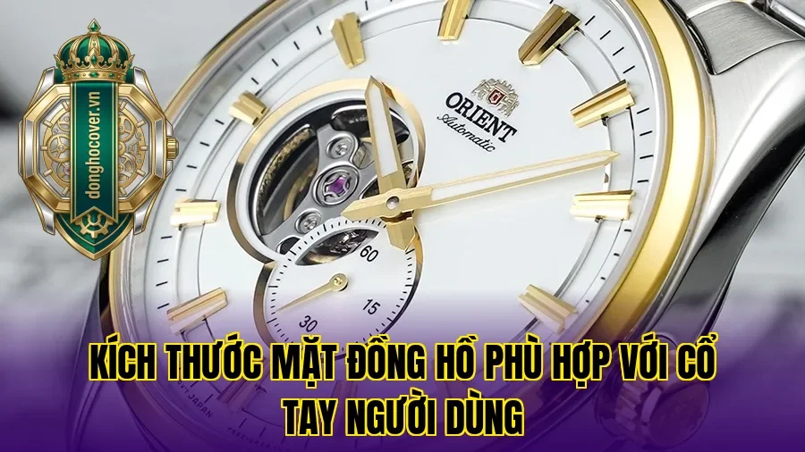 Kích thước mặt đồng hồ phù hợp với cổ tay người dùng