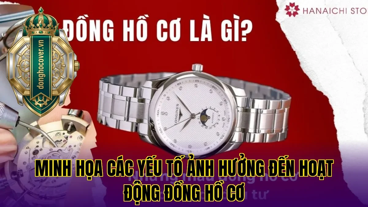 Minh họa các yếu tố ảnh hưởng đến hoạt động đồng hồ cơ