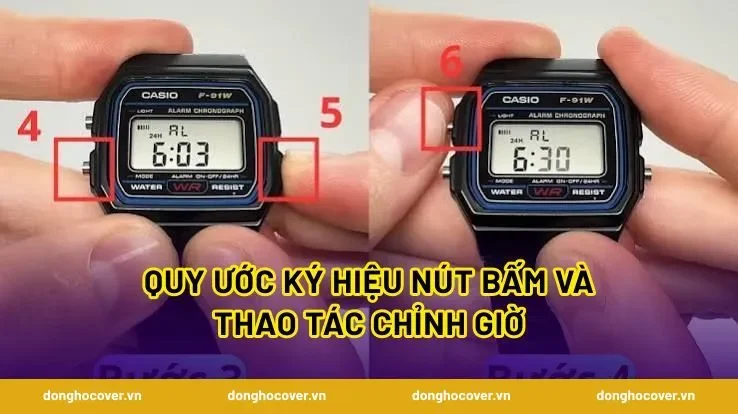 Quy Ước Ký Hiệu Nút Bấm Và Thao Tác Chỉnh Giờ